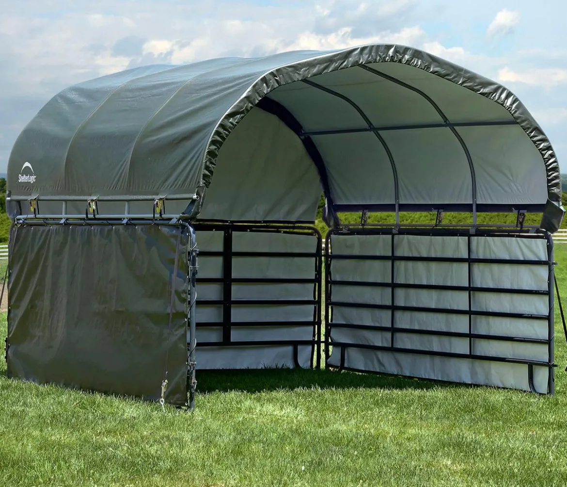 Shelter Logic Erweiterung für Pferdestallüberdachung, ca. B370/H170/T370 cm