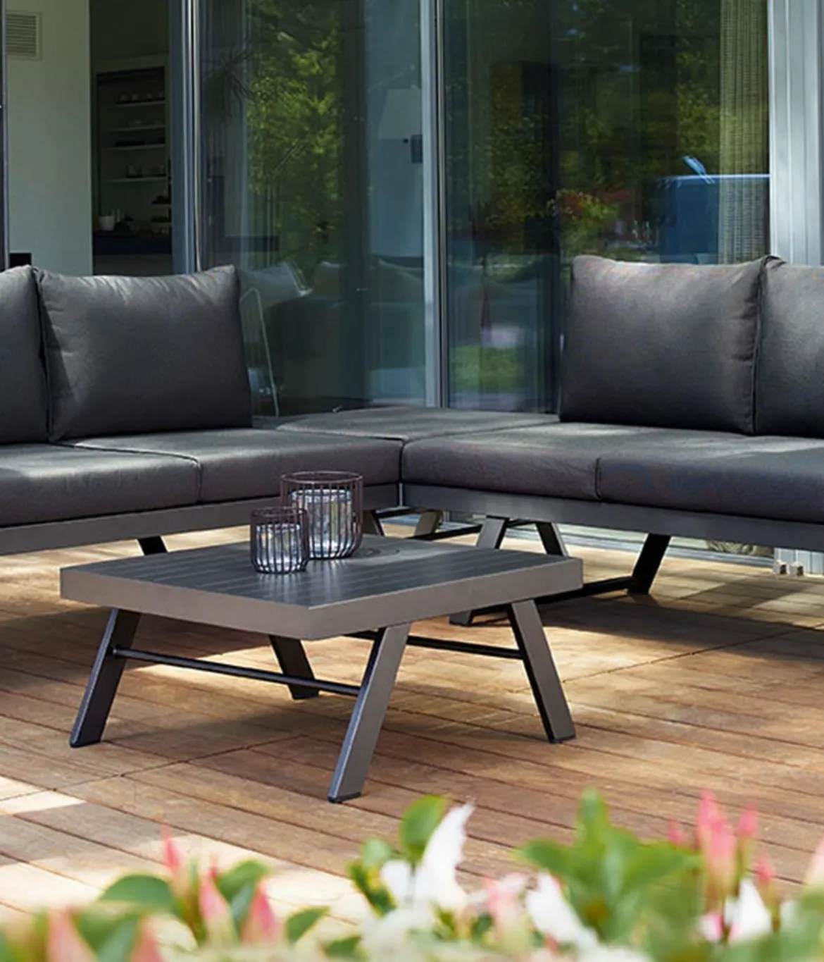 Sieger Auckland Loungetisch/-hocker, ca. B72/H47/T72 cm