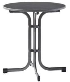 Sieger Klapptisch Boulevard mit mecalit®-PRO-Platte, ca. Ø70/H72 cm
