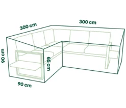 Siena Garden Abdeckhaube für Lounge, ca. B90/H300/T65 cm