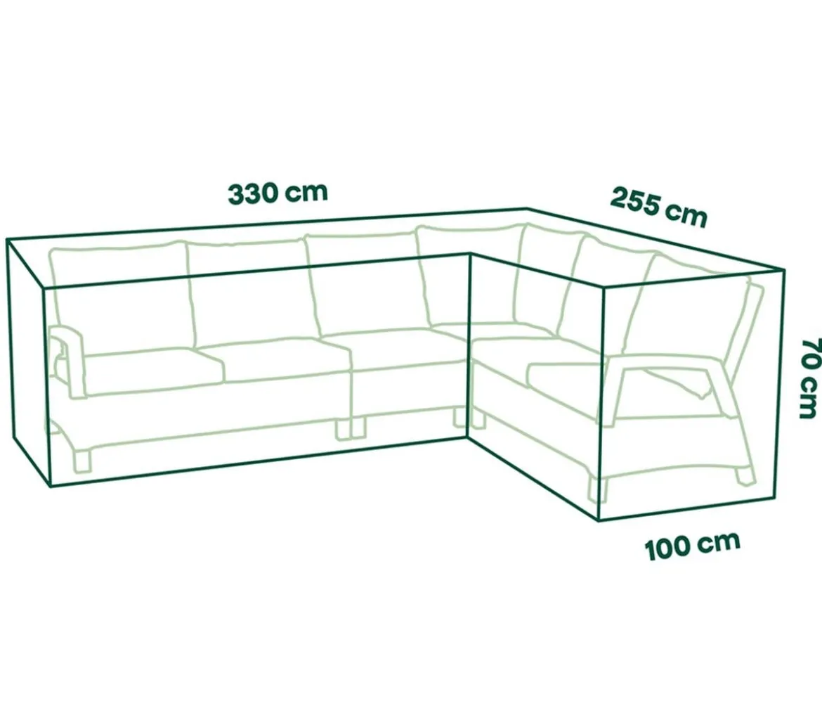 Siena Garden Abdeckhaube für Lounge, ca. B330/H70/T100 cm