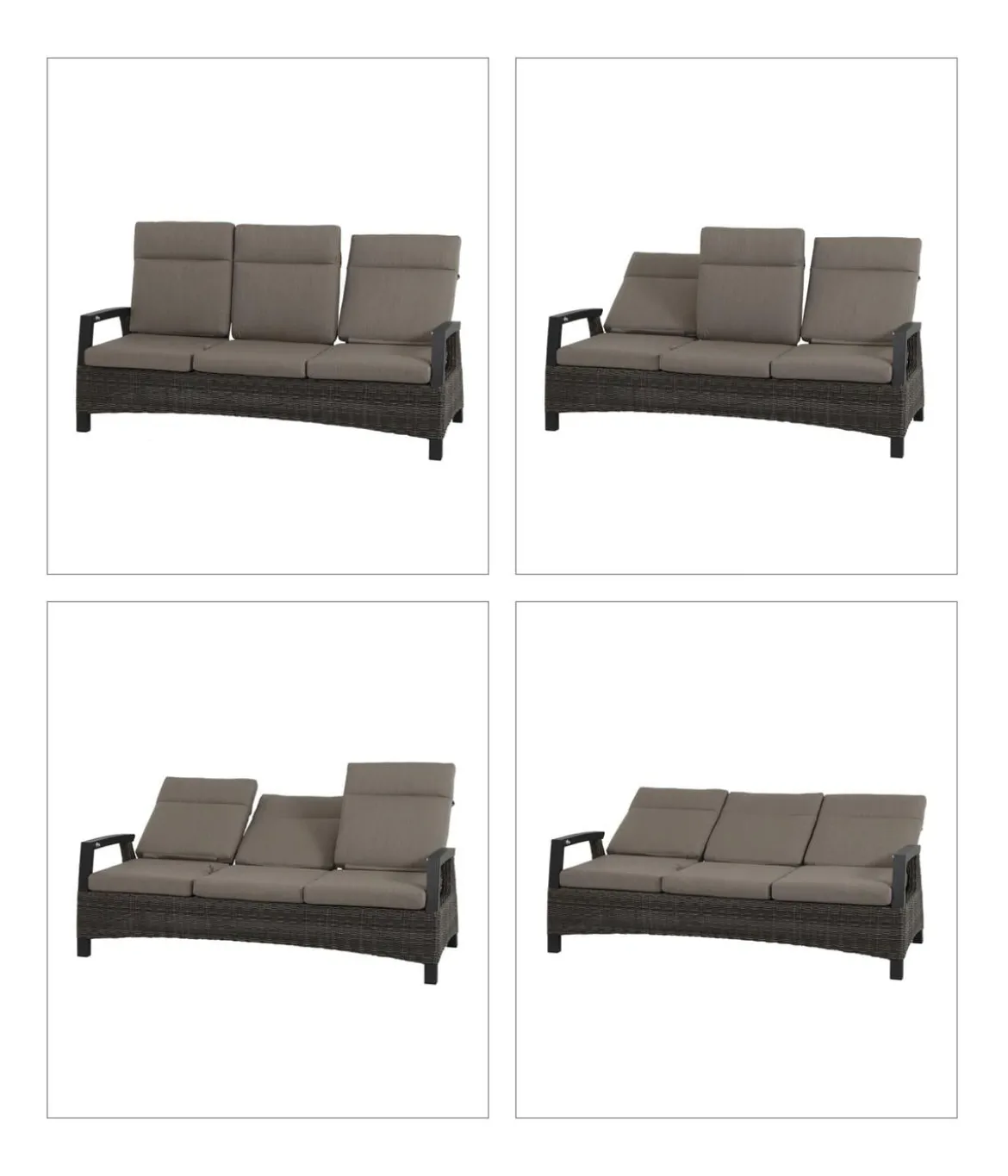 Siena Garden Bank Corido, 103 x 206 x 87 cm