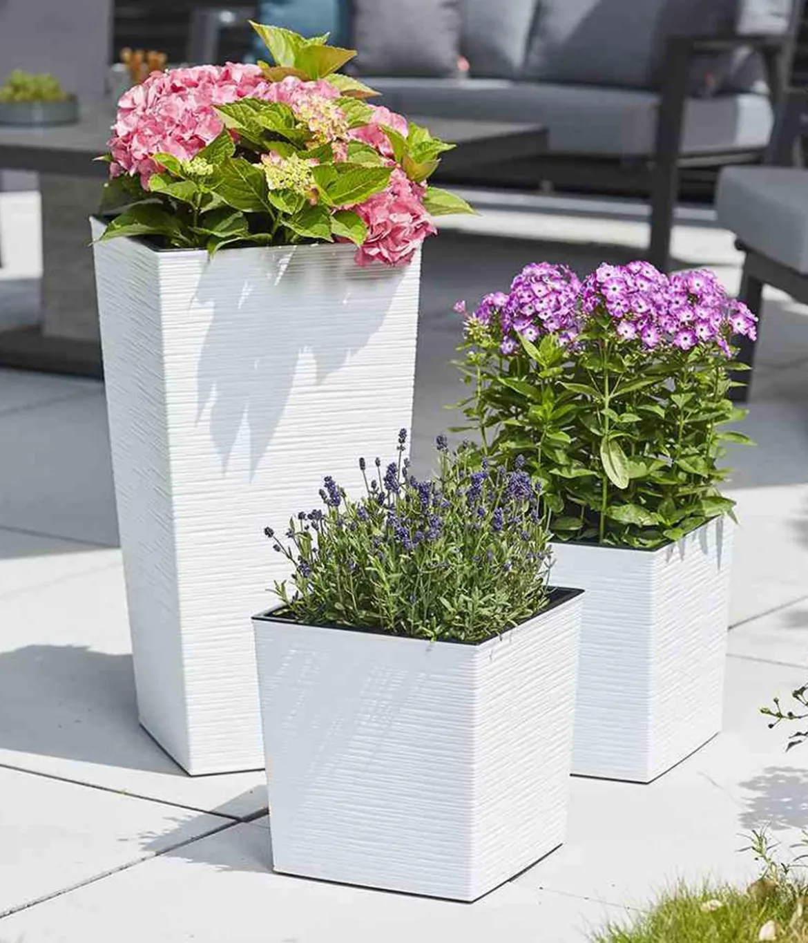 Siena Garden Kunststoff-Säule ECO Nizza, konisch, ca. B30/H57/T30 cm