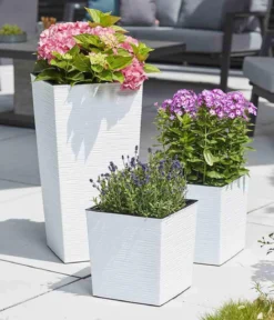 Siena Garden Kunststoff-Säule Eco Nizza, konisch, ca. B40/H75/T40 cm