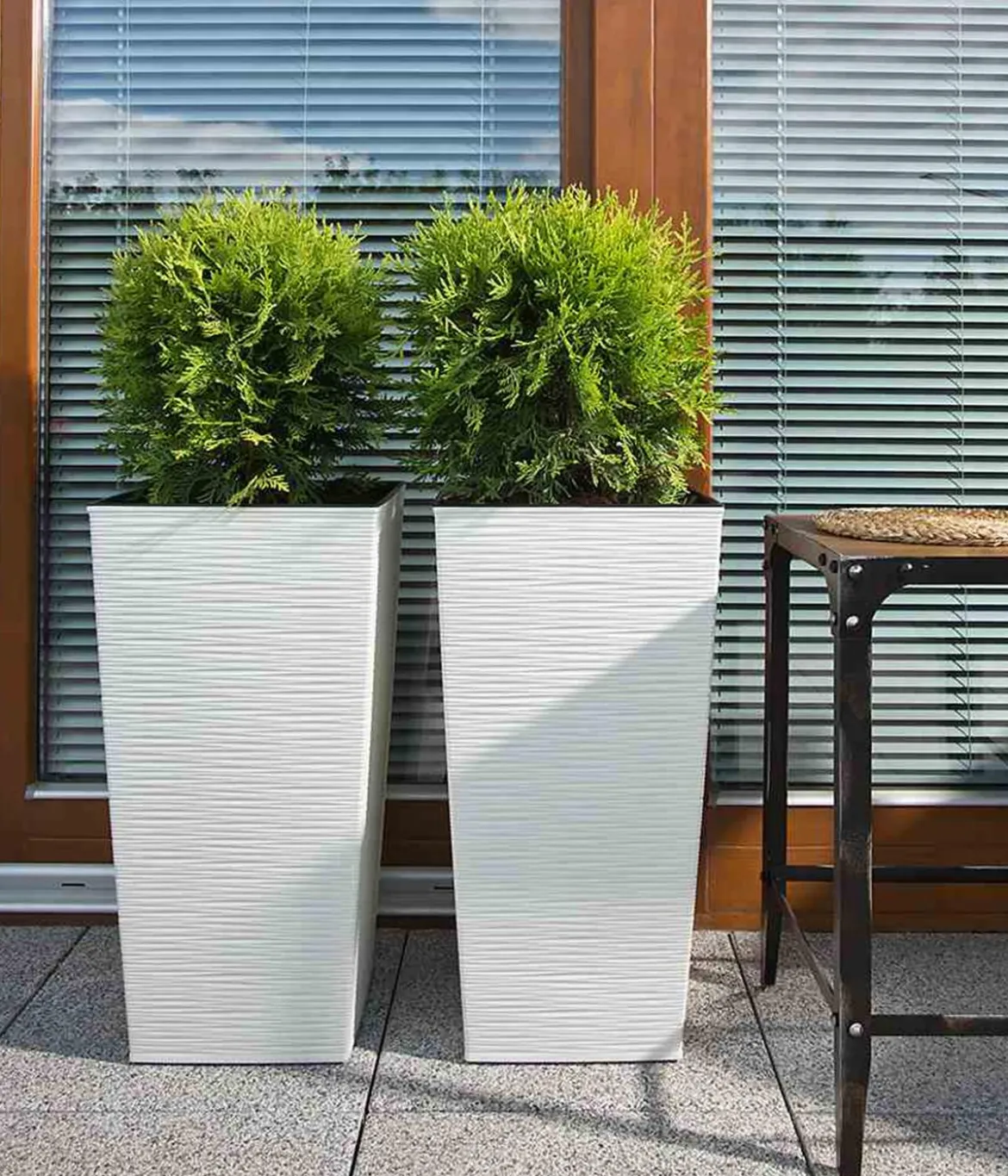 Siena Garden Kunststoff-Säule ECO Nizza, konisch, ca. B35/H68/T35 cm