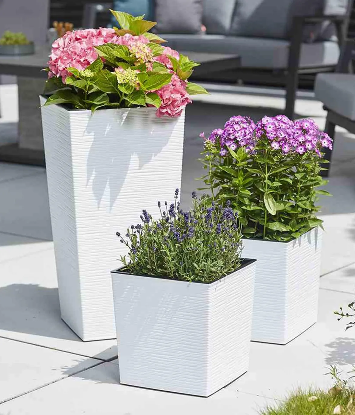 Siena Garden Kunststoff-Säule ECO Nizza, konisch, ca. B35/H68/T35 cm