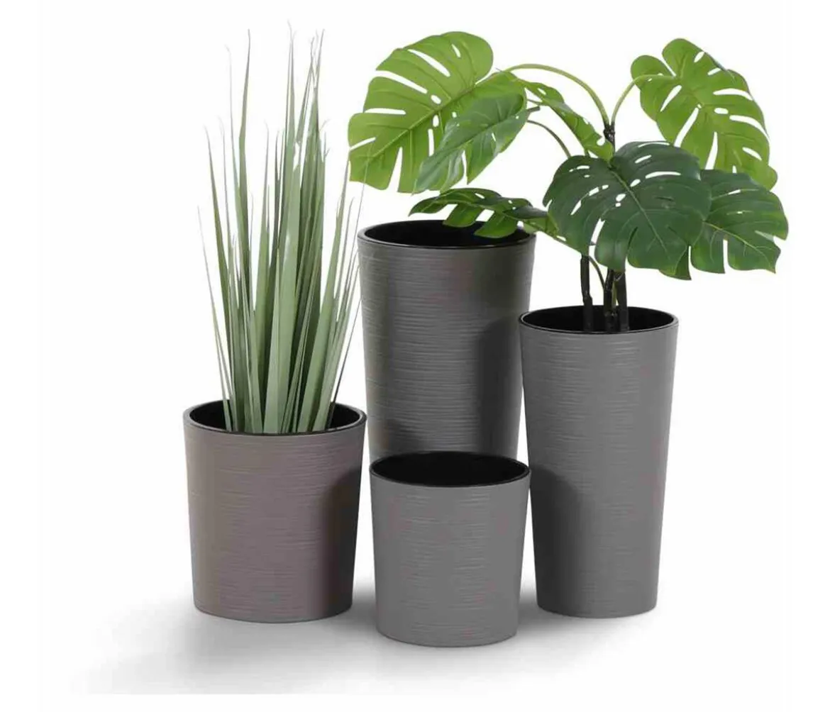 Siena Garden Kunststoff-Topf ECO Locon, konisch, ca. Ø30/H57 cm