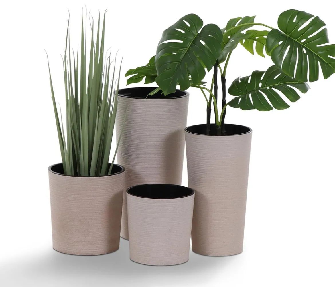 Siena Garden Kunststoff-Topf ECO Locon, konisch, ca. Ø30/H57 cm