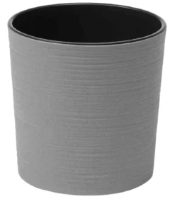 Siena Garden Kunststoff-Topf-Set ECO Lens, rund, ca. Ø25/H25 & Ø30/H30,5 cm, 2-teilig