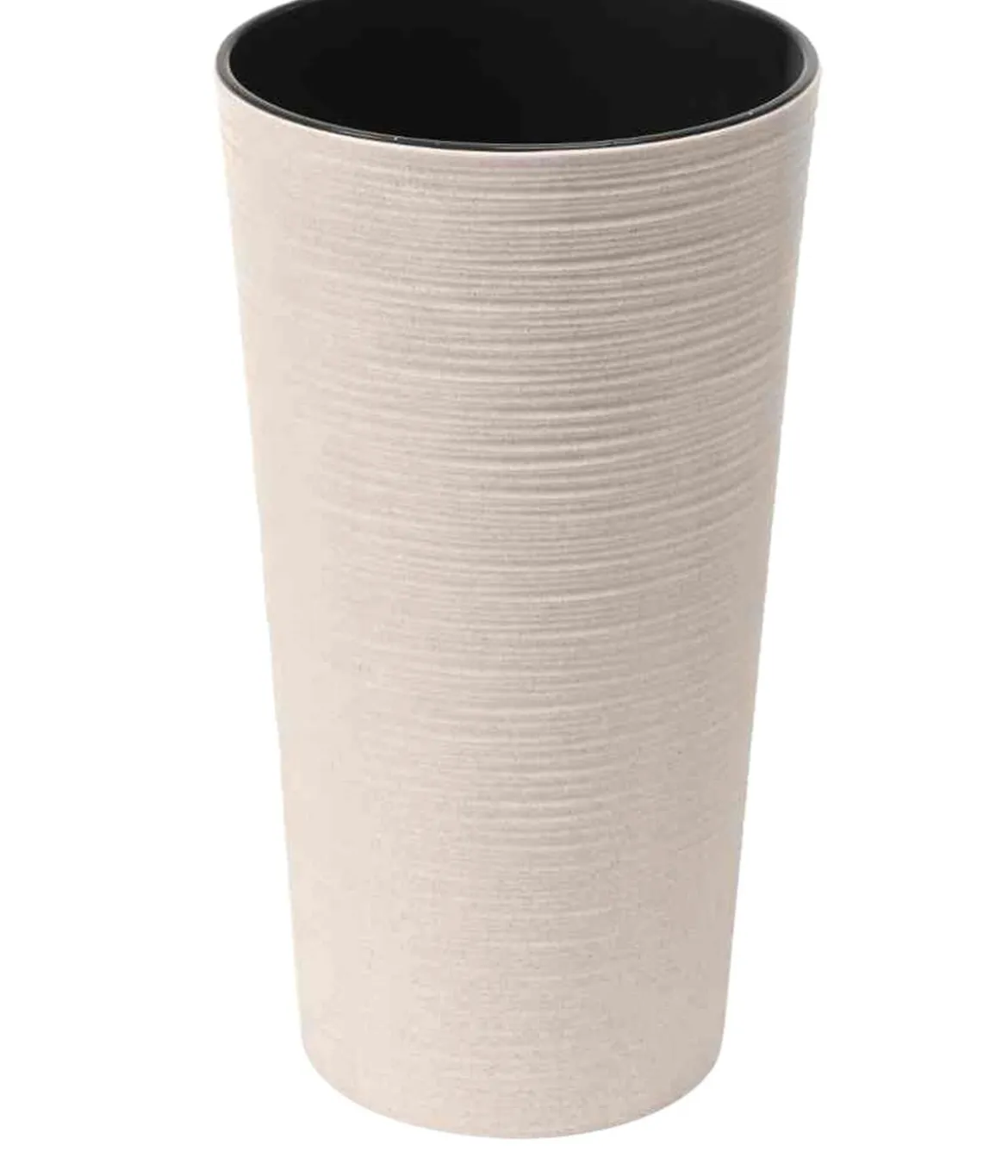Siena Garden Kunststoff-Topf ECO Locon, konisch, weiß, ca. Ø25/H46,5 cm, 2er-Set