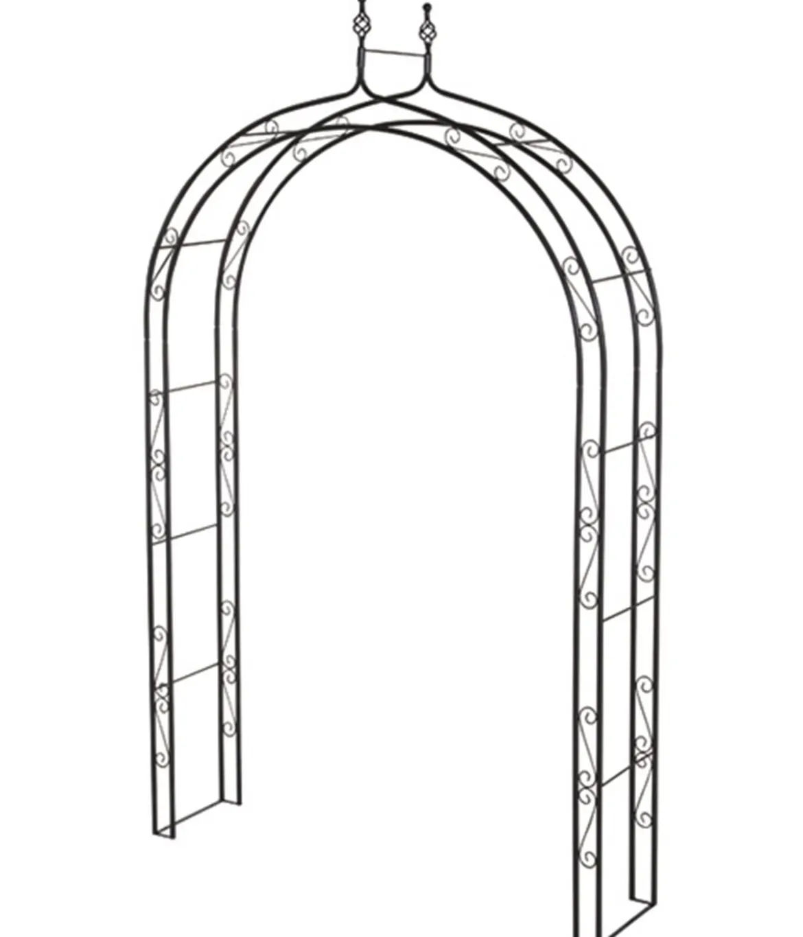 Siena Garden Metall-Rosenbogen Oxford, ca. B150/H250/T36 cm
