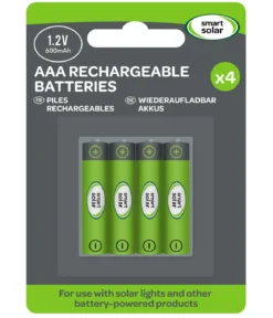 Smart Solar Akkubatterien AAA 600mAh, 4 Stk.