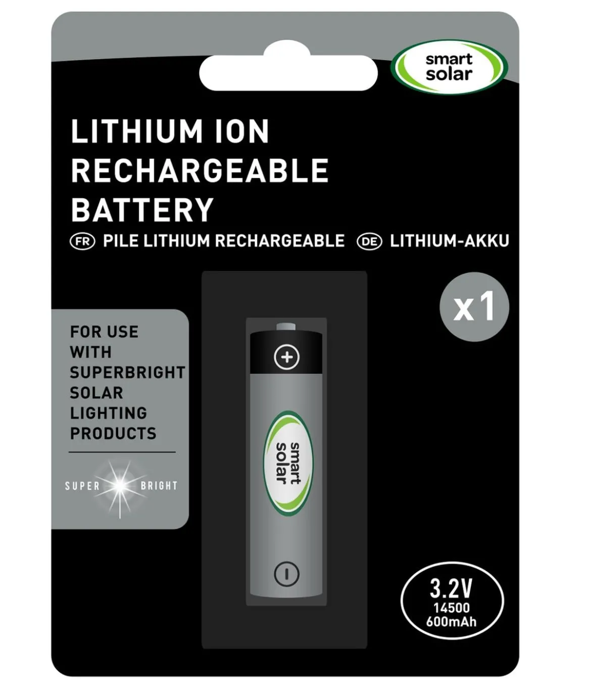 Smart Solar Akkubatterie 3.2V 600mAh, 1 Stk.