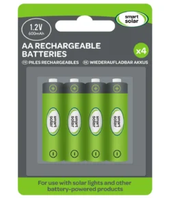 Smart Solar Batterien AA 600mAh, 4er Pack