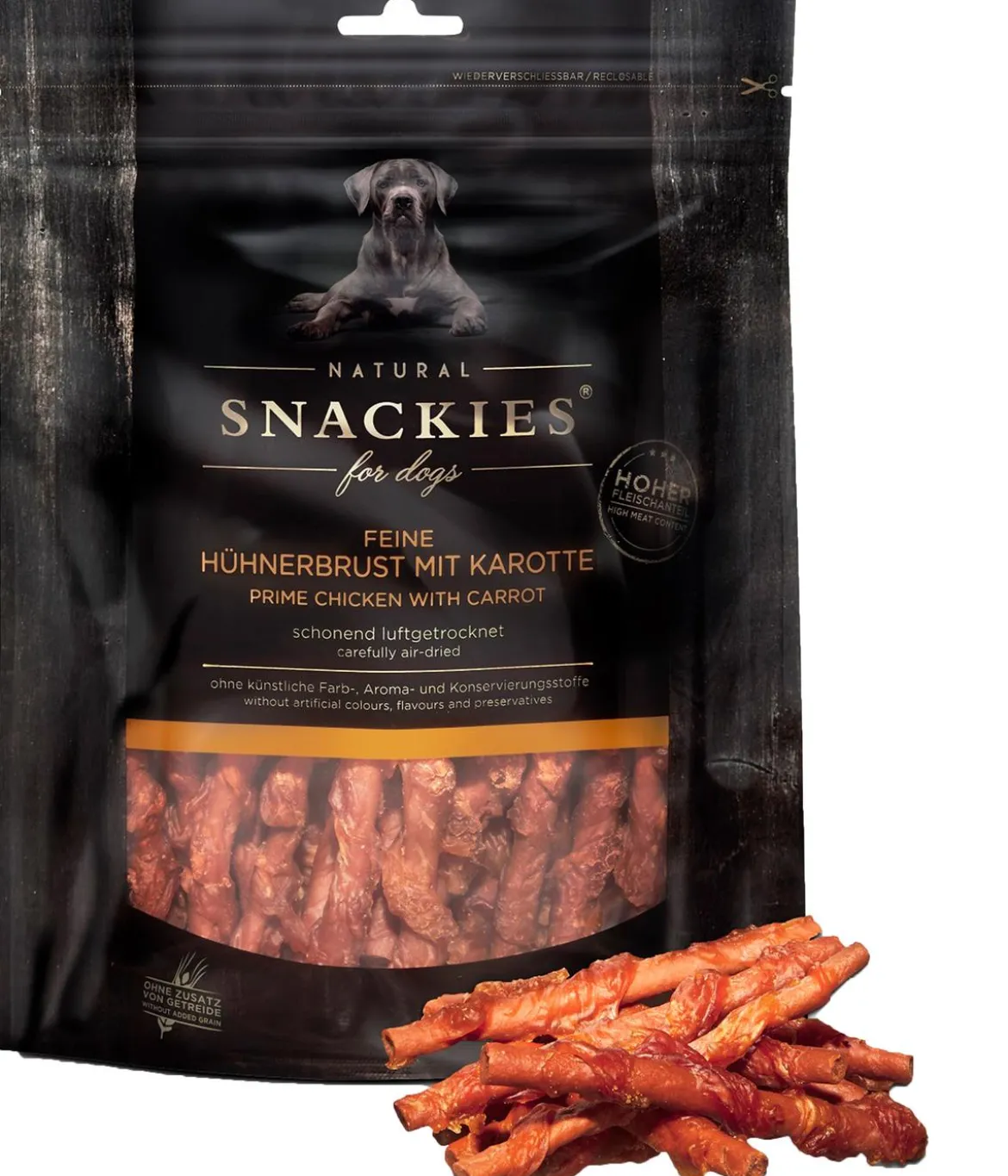 SNACKIES® Hundesnack Feine Hühnerbrust mit Karotte