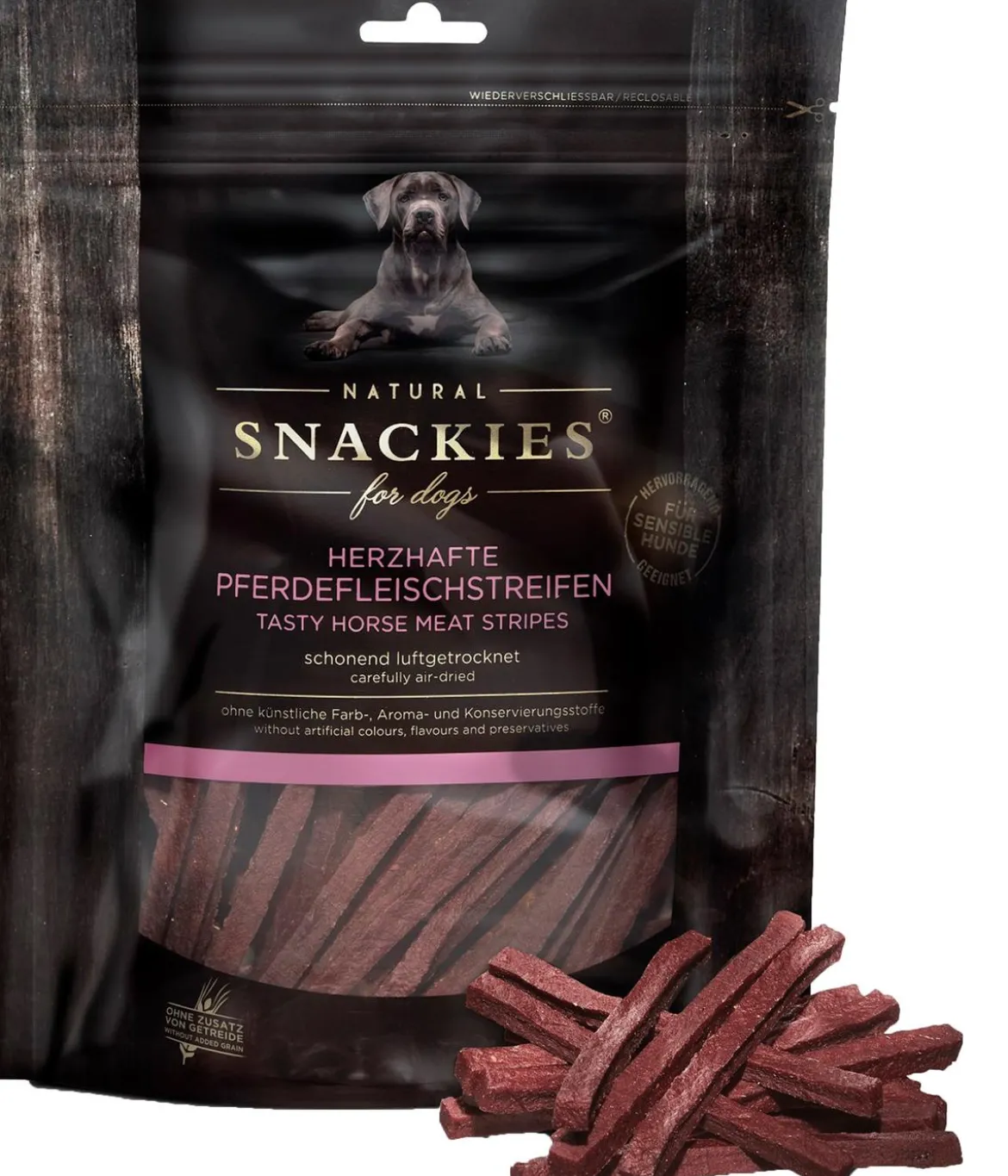 SNACKIES® Hundesnack Pferdefleischstreifen