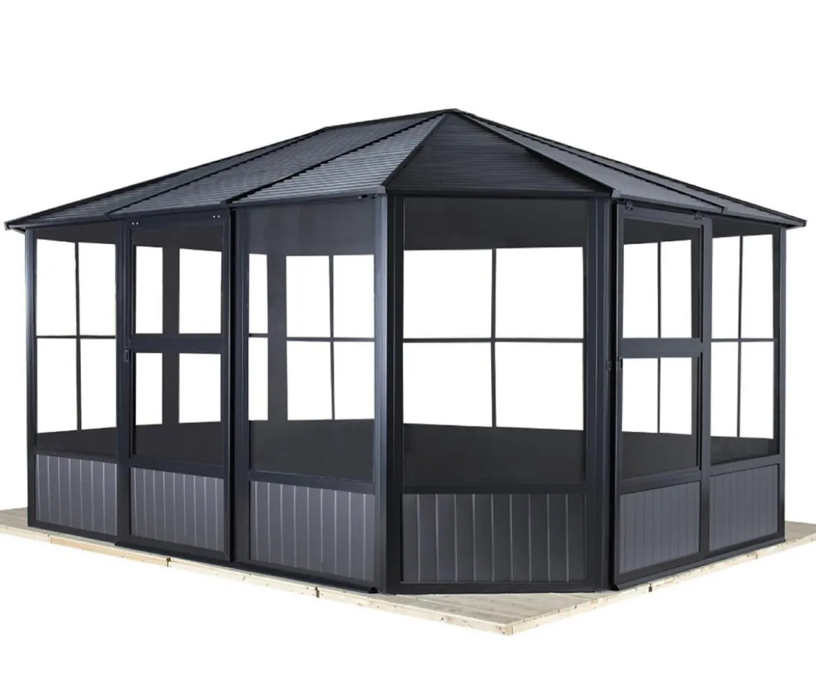Sojag Outdoor-Pavillon Kaltwintergarten Charleston 1212, ca. B383,6/H280,9/T383,6 cm