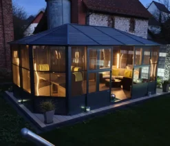 Sojag Outdoor-Pavillon Kaltwintergarten Charleston 1212, ca. B383,6/H280,9/T383,6 cm
