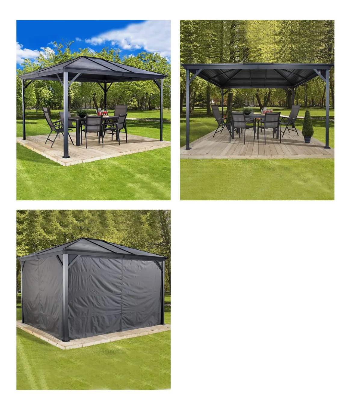 Sojag Pavillon Ventura 10x10, ca. B295,5/H260,5/T295,5 cm