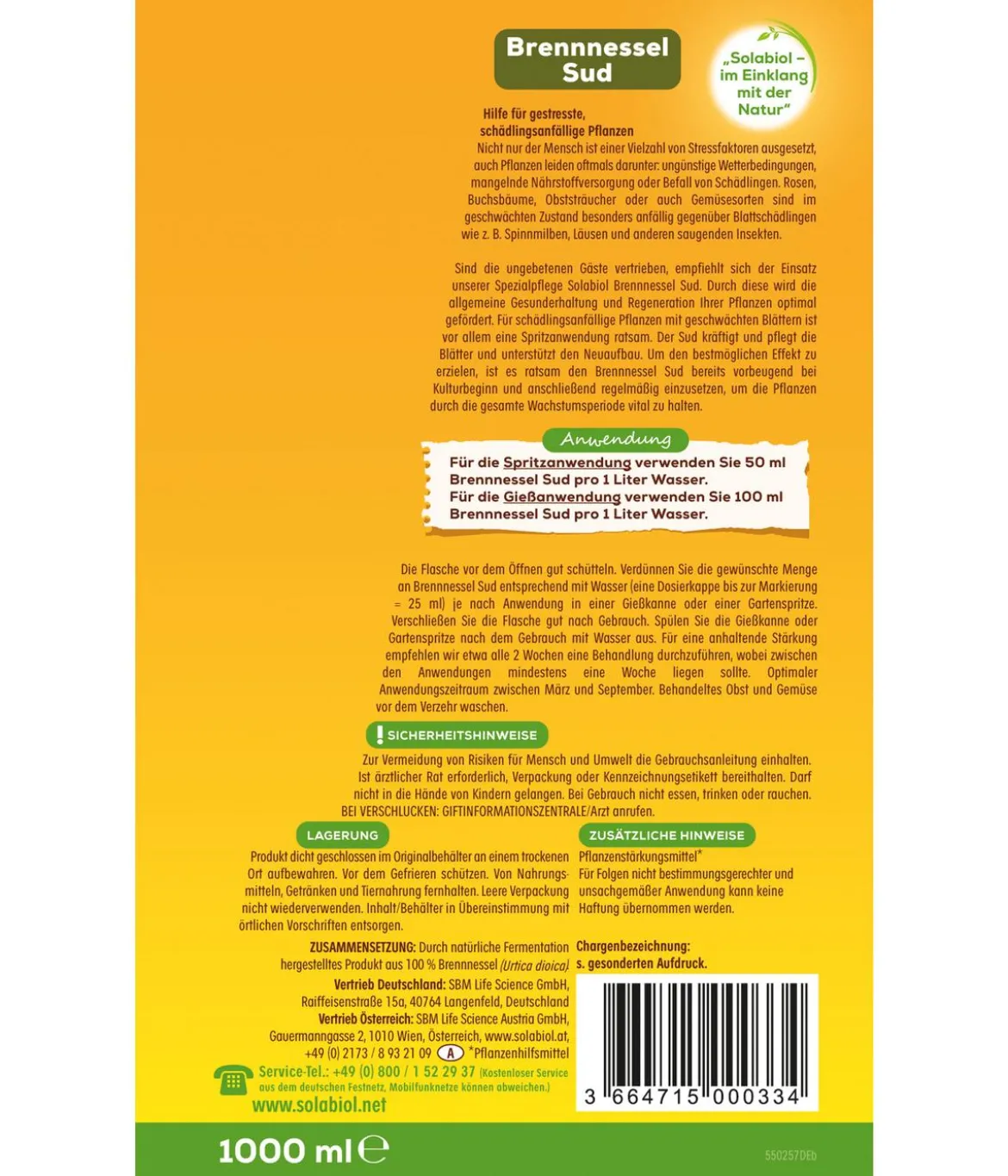 Solabiol® Brennnessel Sud, 1 l