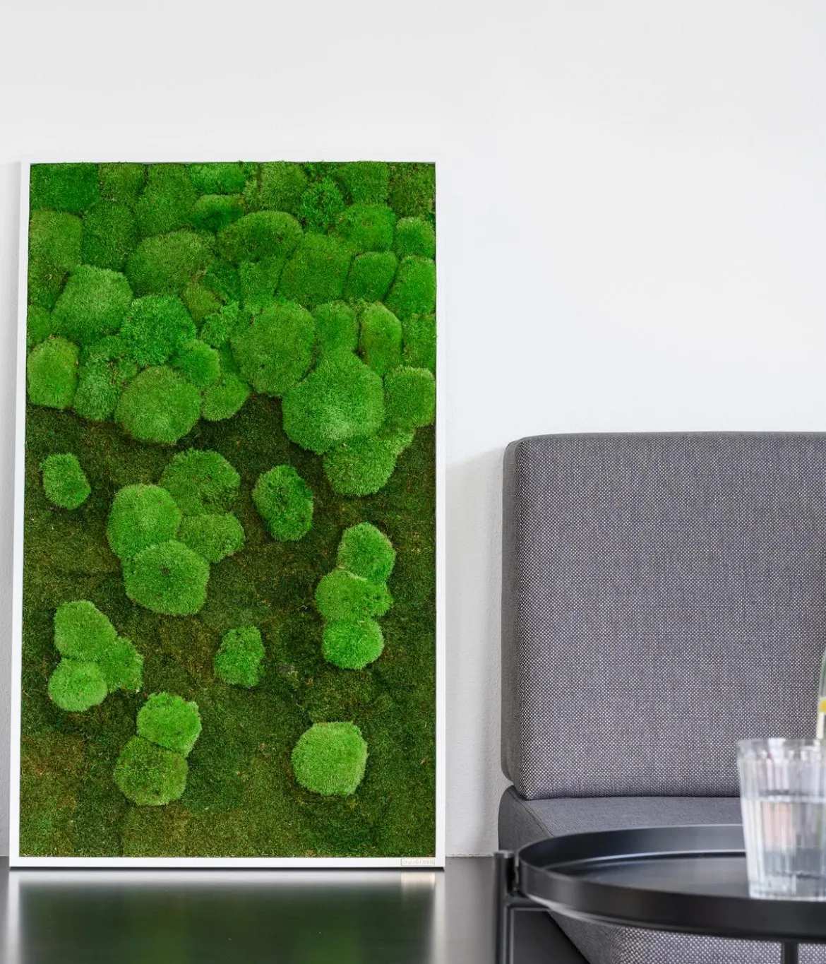 styleGREEN Bild aus Wald- und Kugelmoos im Verlauf, ca. B100/H60/T7 cm