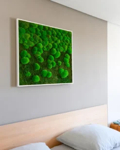styleGREEN Bild aus Wald- und Kugelmoos im Verlauf, ca. B80/H80/T7 cm