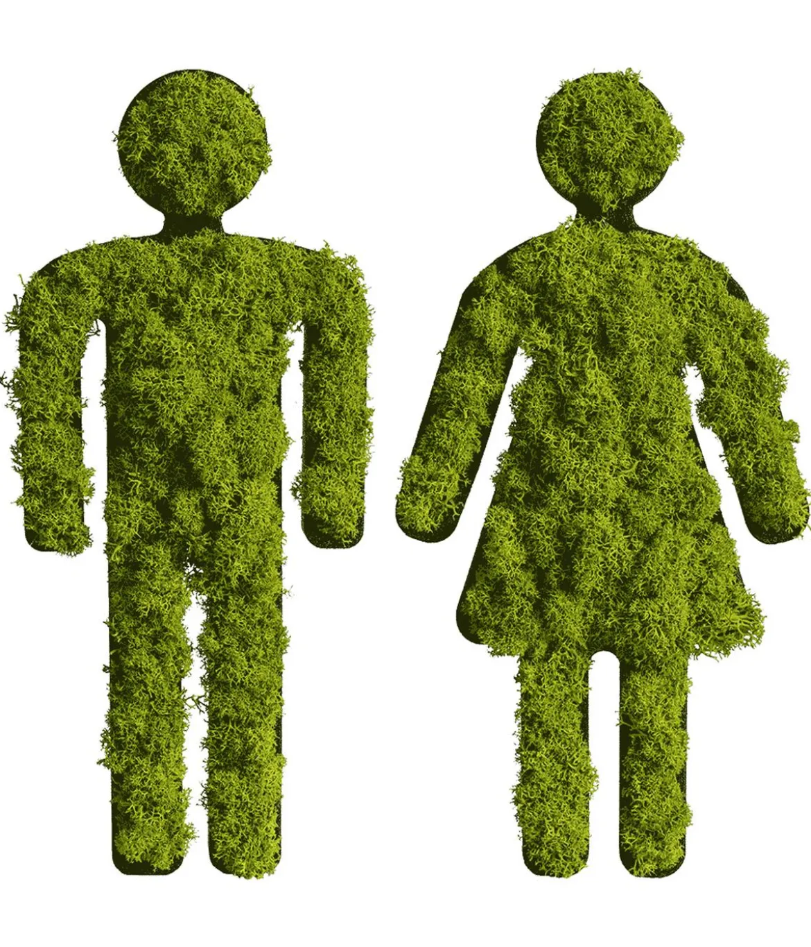 styleGREEN Toiletten-Set aus Islandmoos, ca. H24 cm, 2-teilig