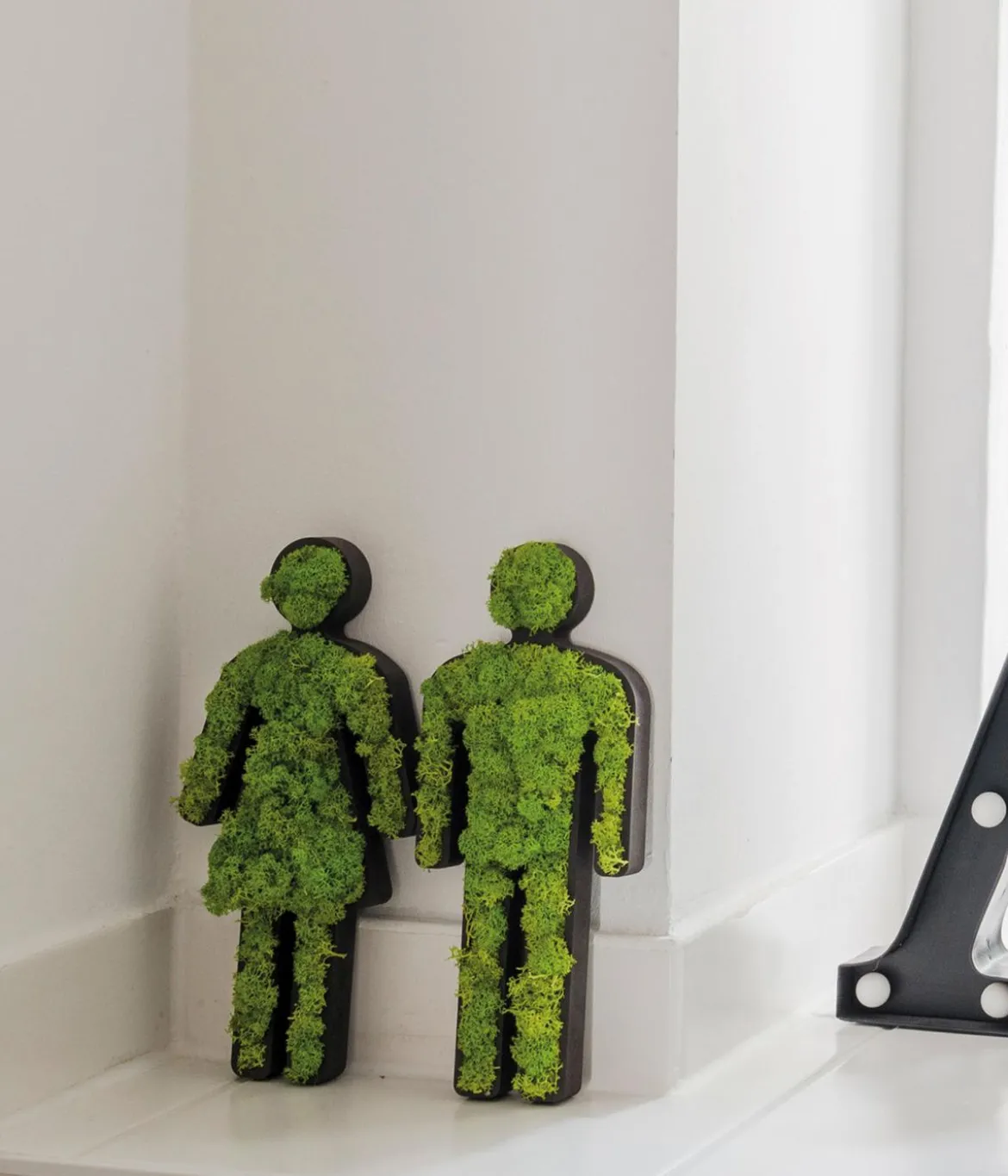 styleGREEN Toiletten-Set aus Islandmoos, ca. H24 cm, 2-teilig