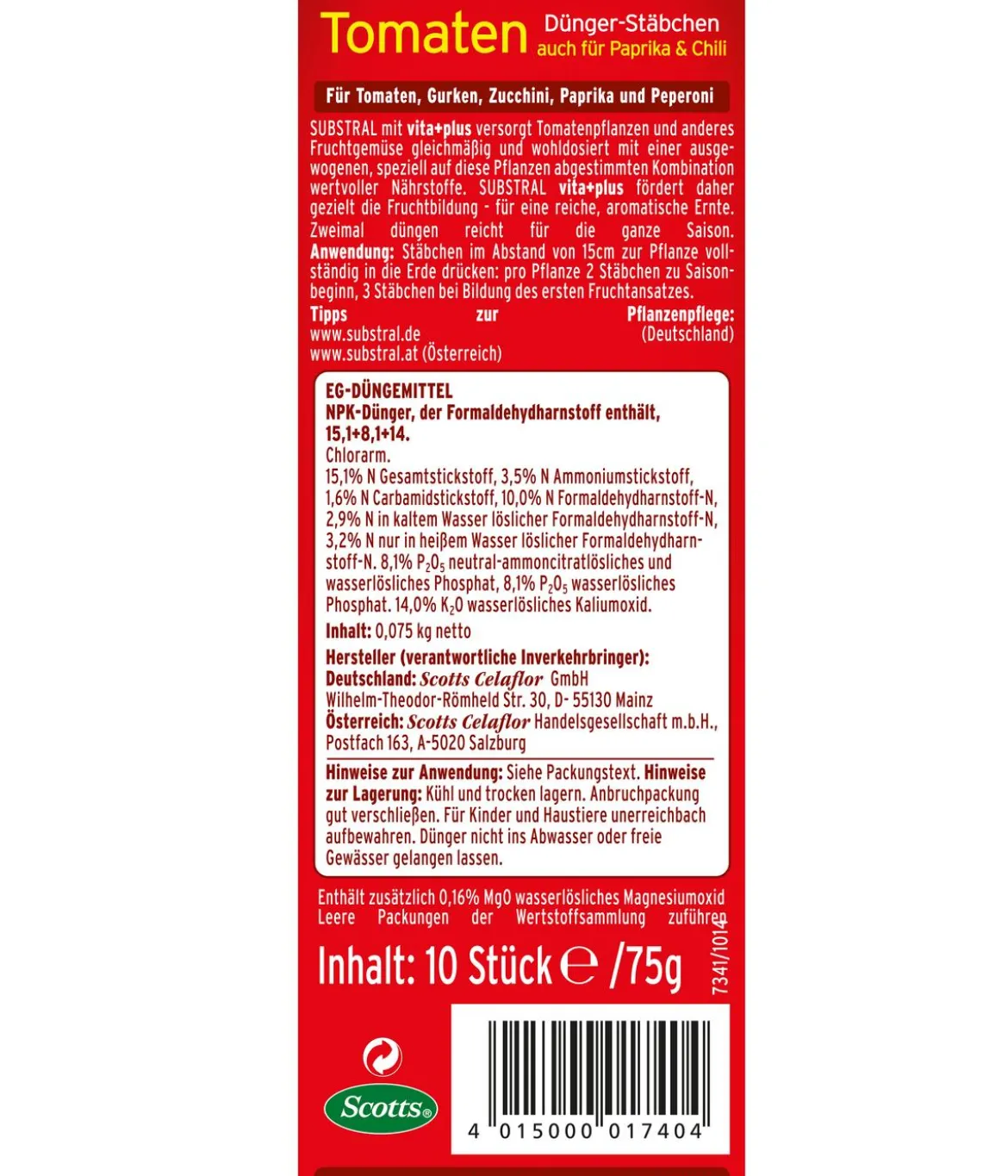 Substral® Dünger-Stäbchen für Tomaten, 10 Stk.