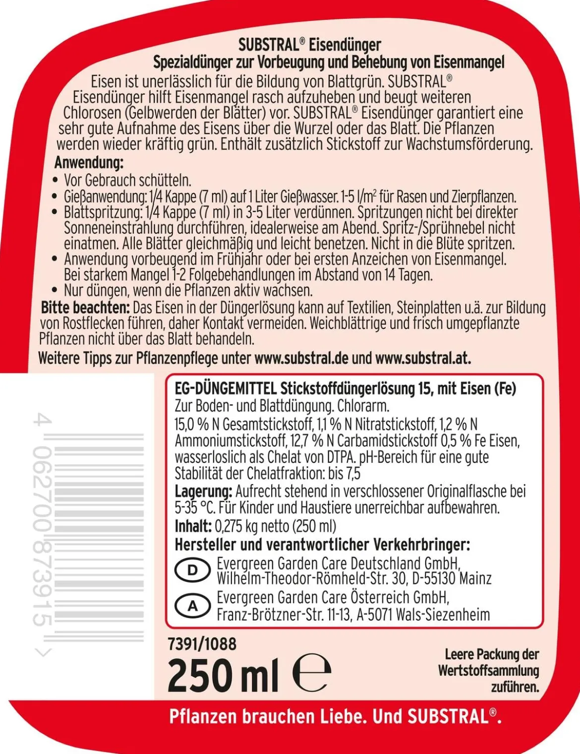 Substral® Eisendünger, flüssig, 250 ml