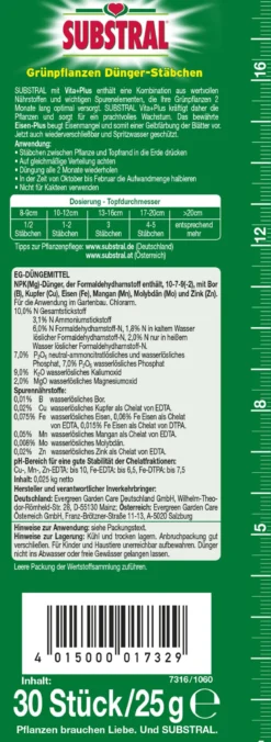 Substral® Grünpflanzen Dünger-Stäbchen, 30 Stk.