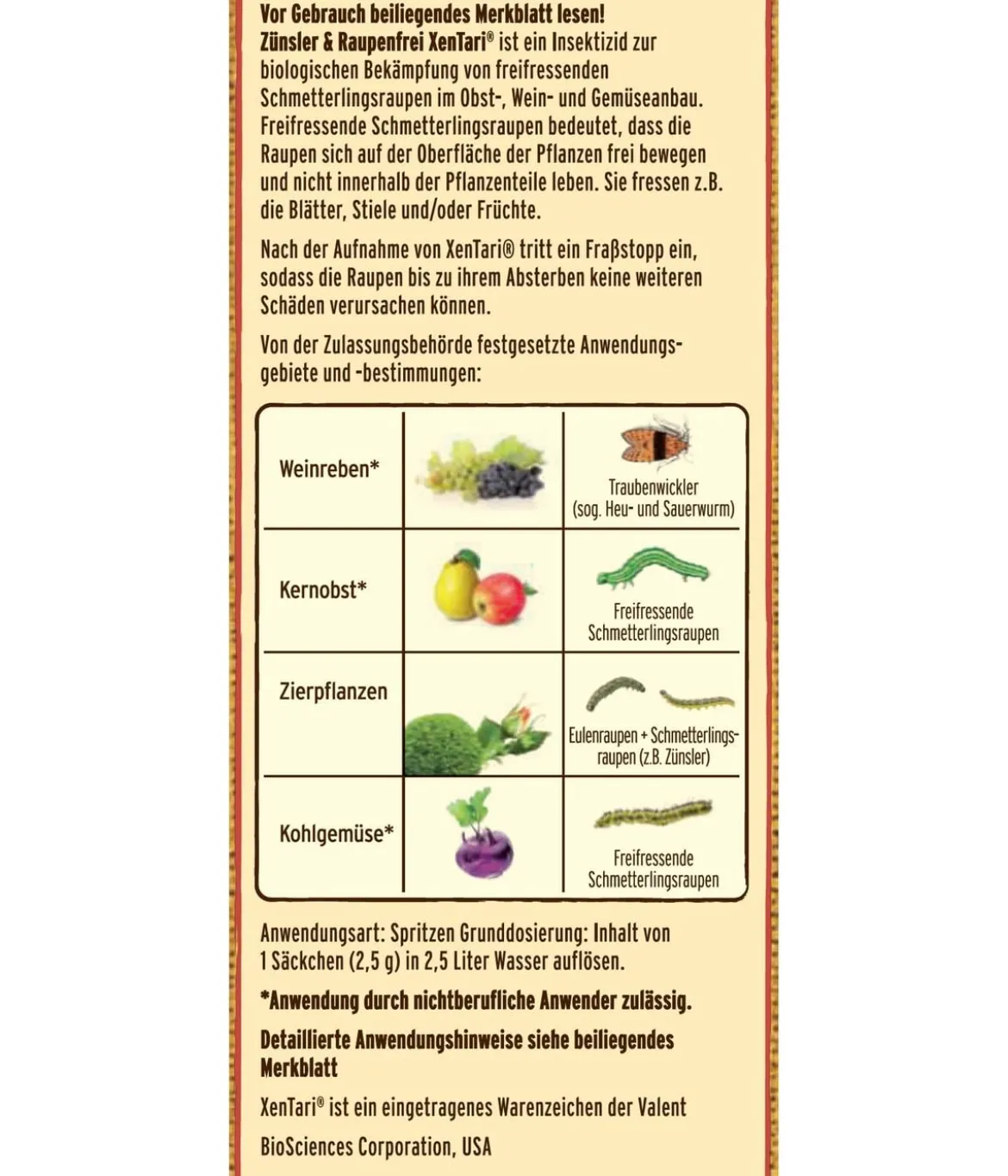 Substral® Naturen® Bio Zünsler & Raupenfrei XenTari®, 20 g