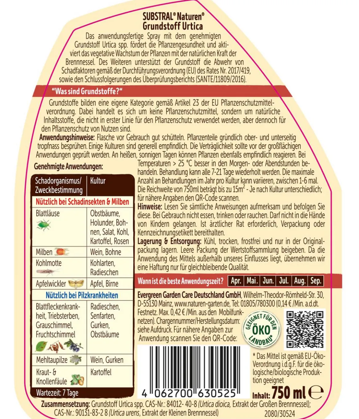 Substral® Naturen® Grundstoff Urtica, 750 ml