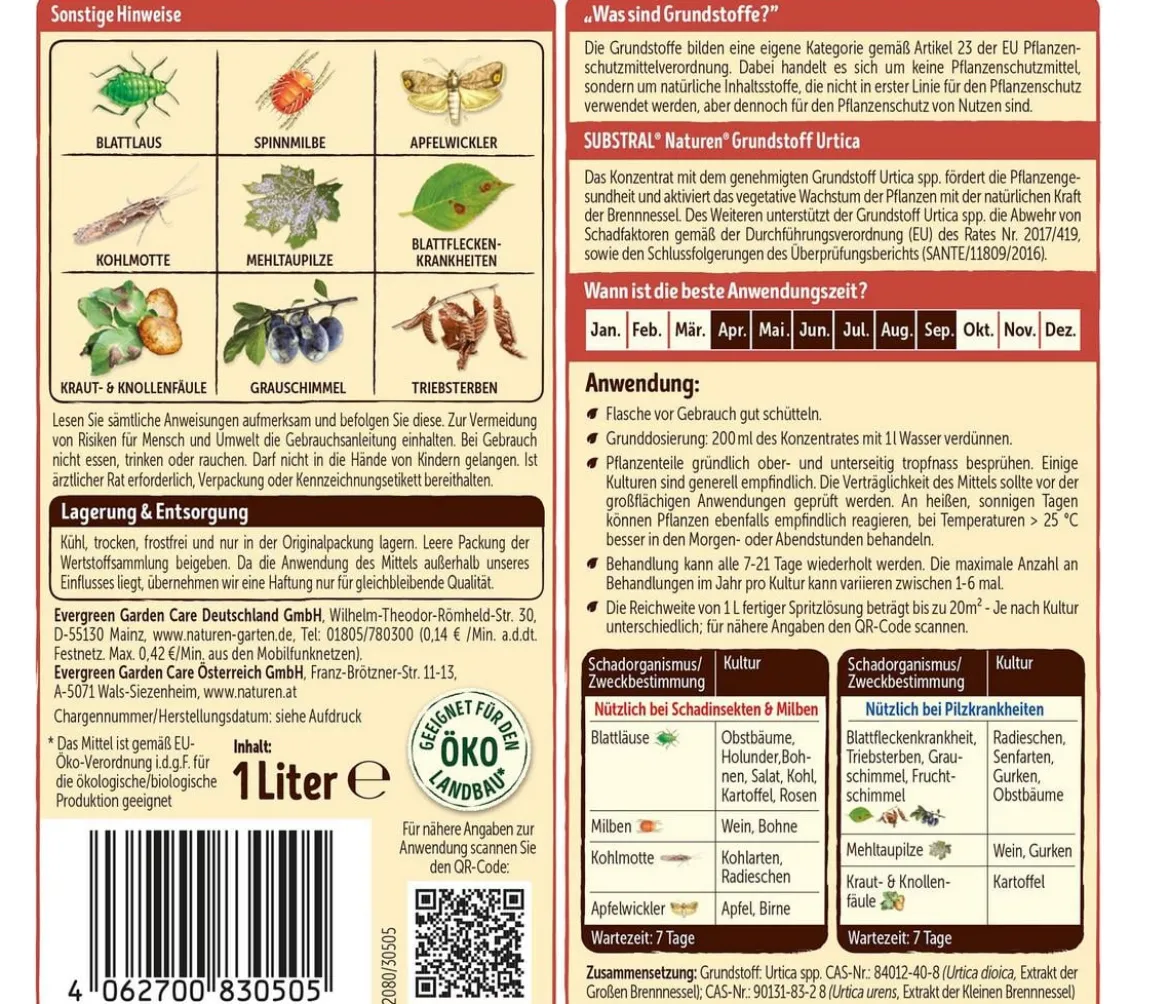 Substral® Naturen® Grundstoff Urtica Pflanzenstärkungsmittel, flüssig, 1 l