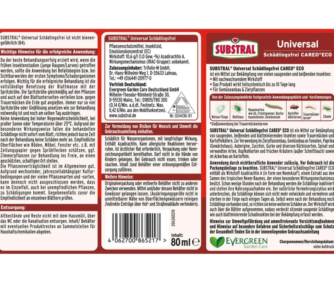 Substral® Universal Schädlingsfrei Careo® Eco, 80 ml