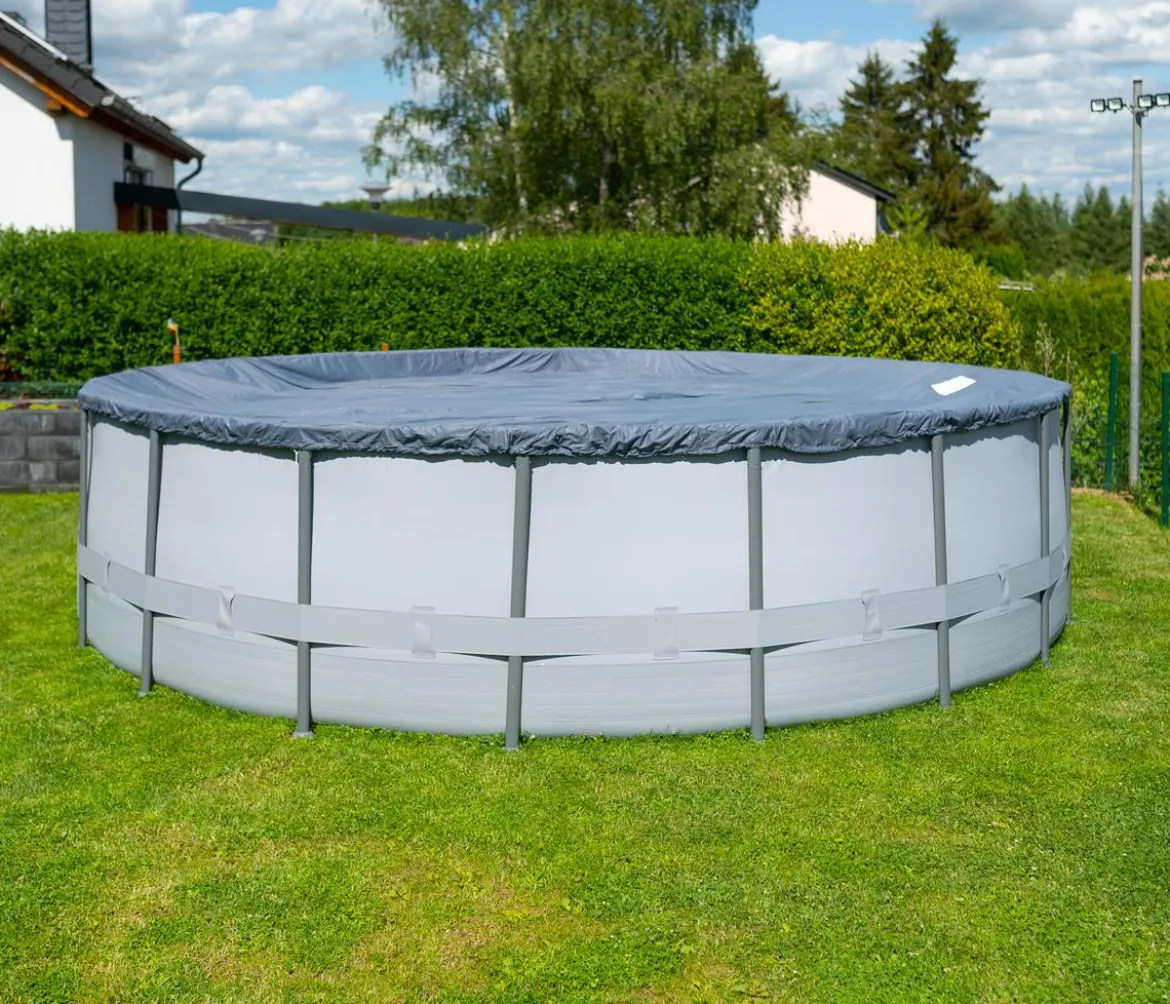 Summer Waves Frame Pool, anthrazit, rund