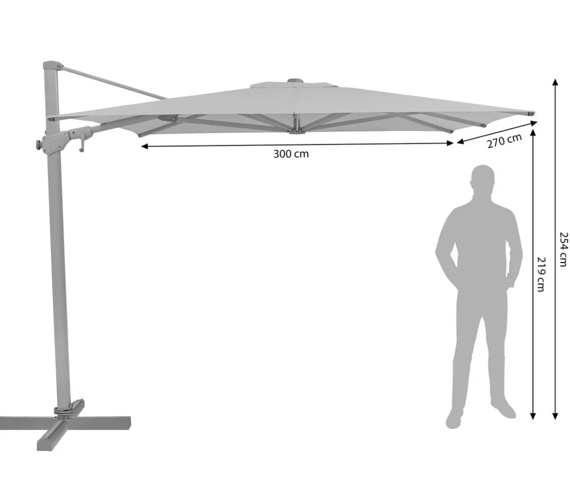 Suncomfort by Glatz Ampelschirm Varioflex, rechteckig, ca. B330/T270 cm