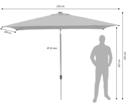 Suncomfort by Glatz Sonnenschirm Pop Up, rechteckig, ca. B250/T200 cm