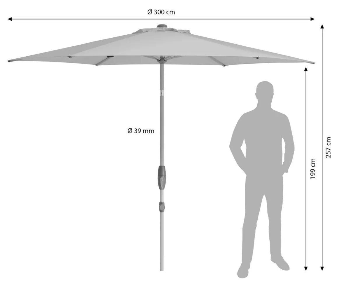 Suncomfort by Glatz Sonnenschirm Shell Turn, rund, ca. Ø300 cm