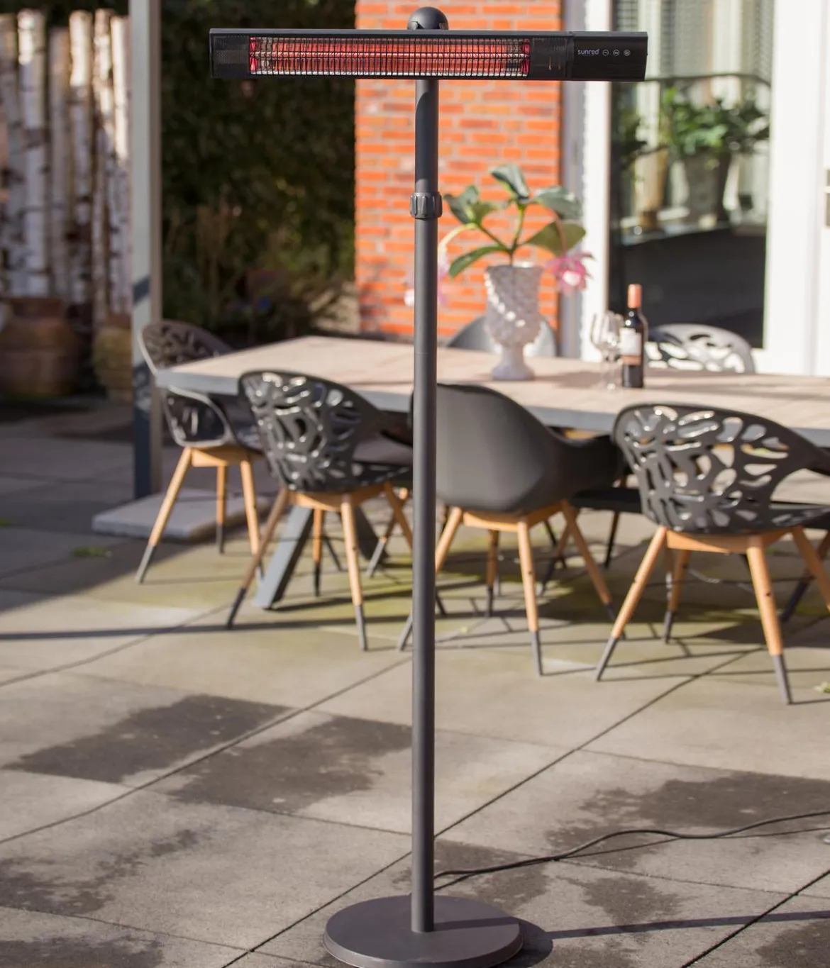 SunRed Heizstrahler Dark Standing 2500 Watt, ca. B82/H198/T41 cm
