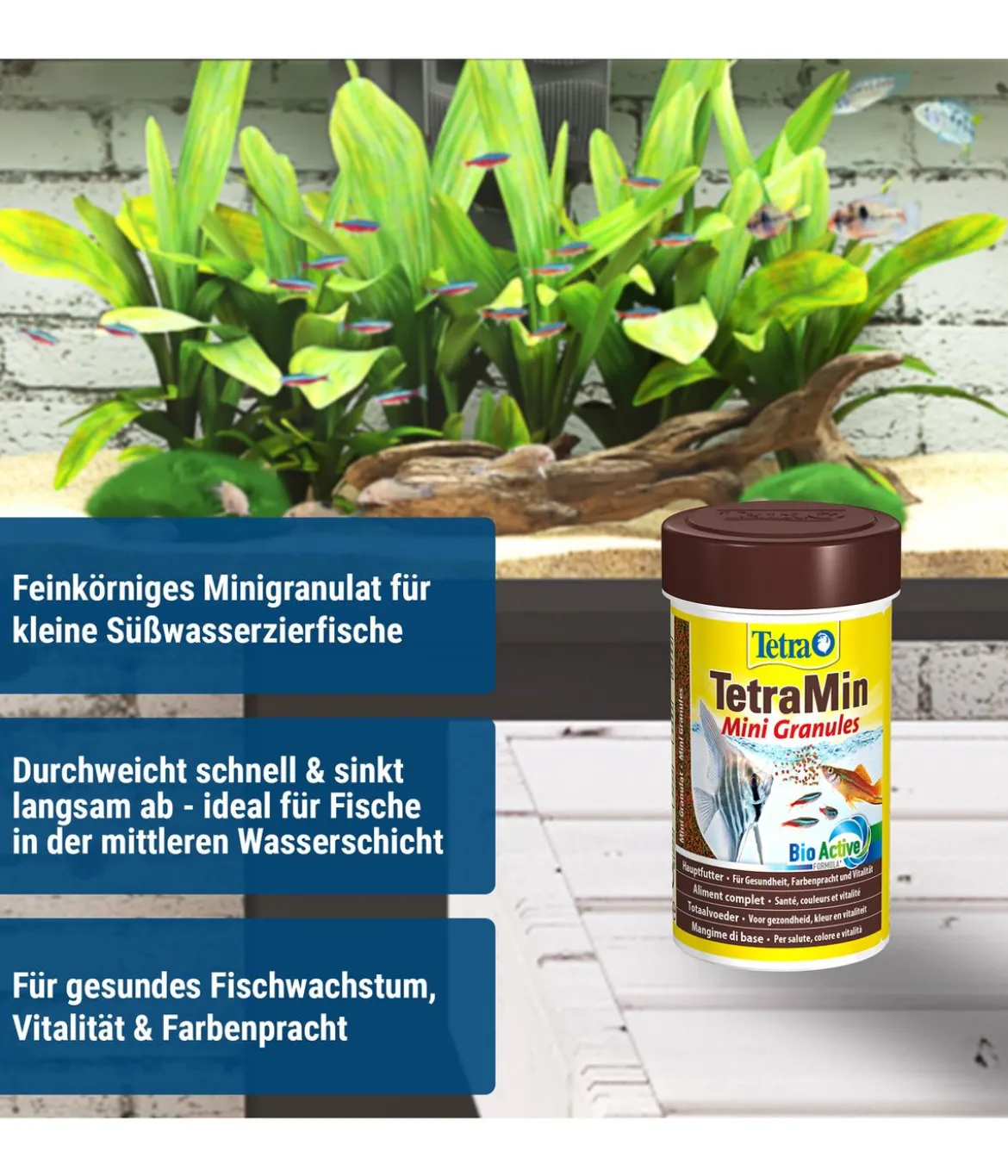 Tetra Fischfutter TetraMin Mini Granules, 100 ml