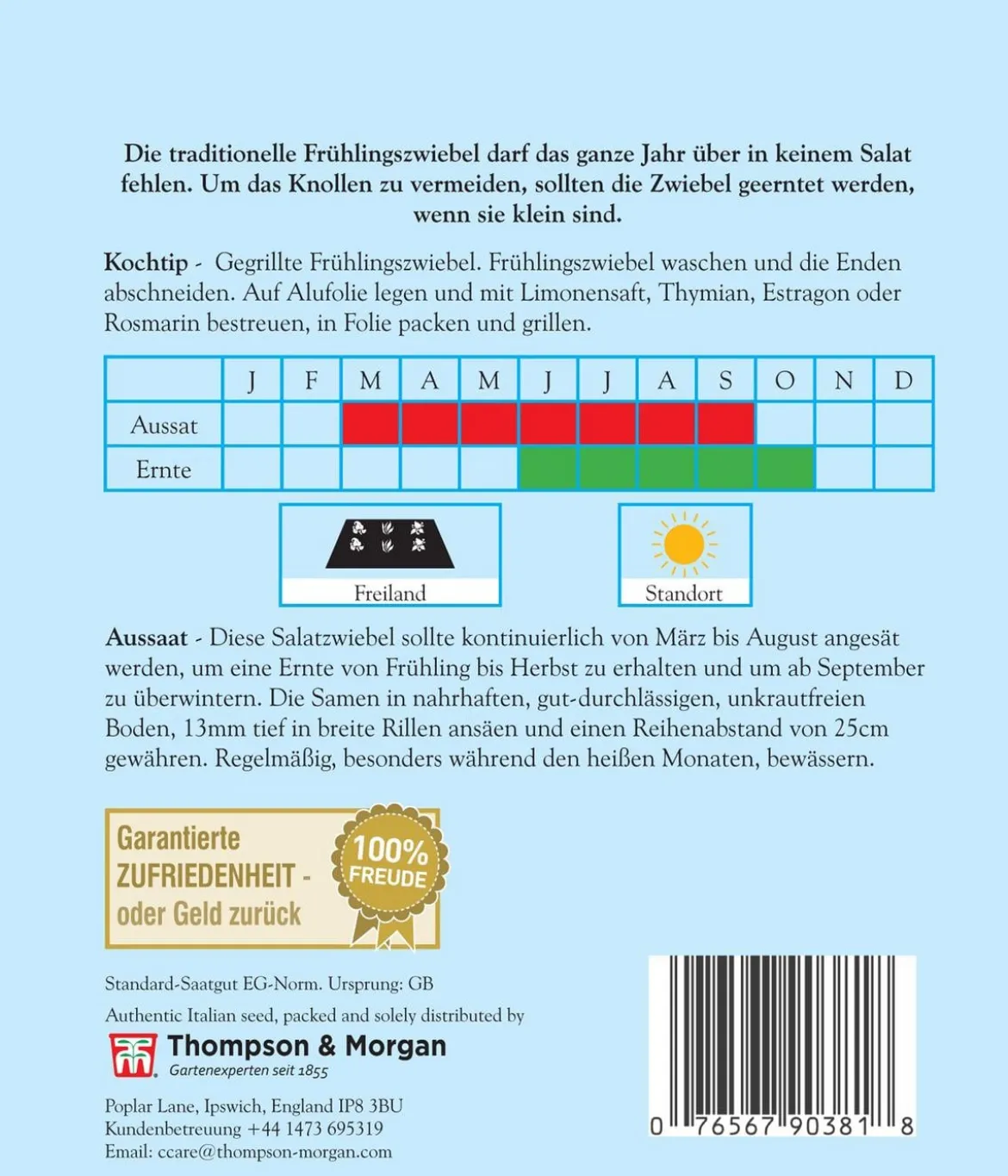 Thompson & Morgan Samen Salatzwiebel 'Cipollotto'
