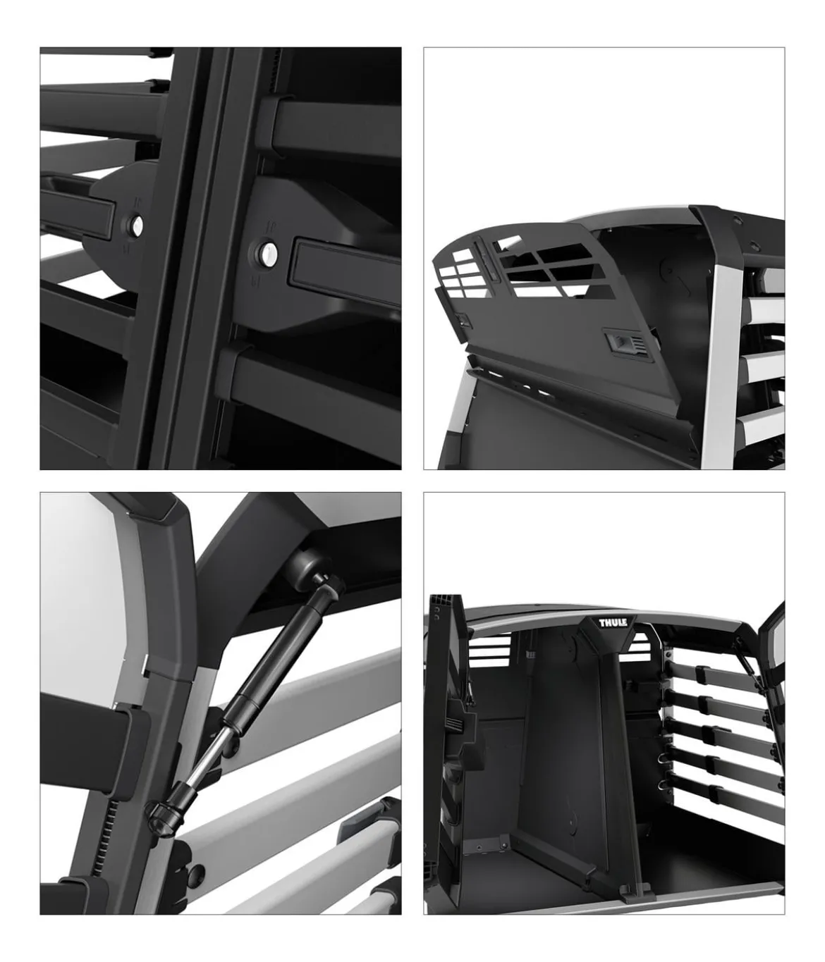 THULE® Allax Double L Compact Hundetransportbox, ca. B96/H69/T87-93 cm