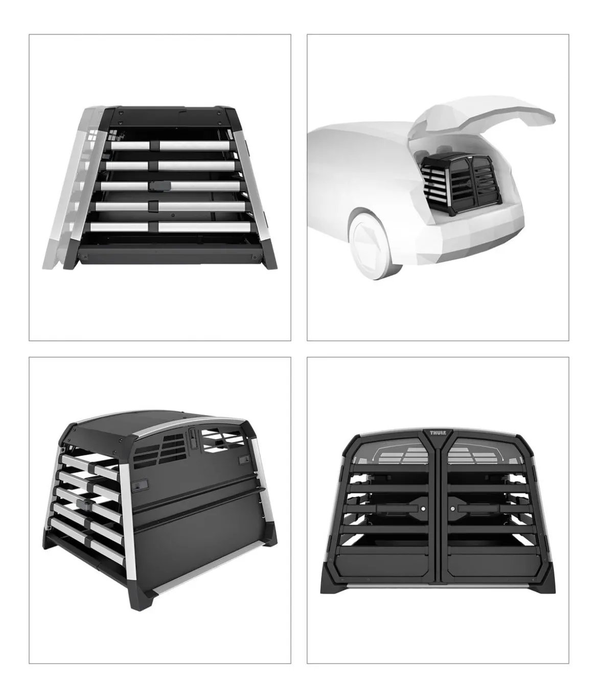 THULE® Allax Double M Compact Hundetransportbox, ca. B93/H65/T82-90 cm