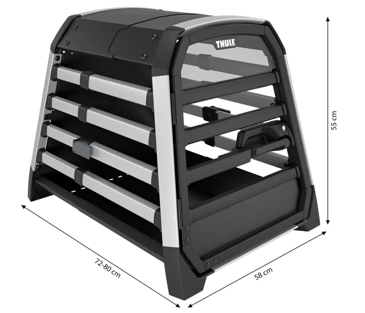 THULE® Allax S Hundetransportbox, ca. B58/H55/T72-80 cm