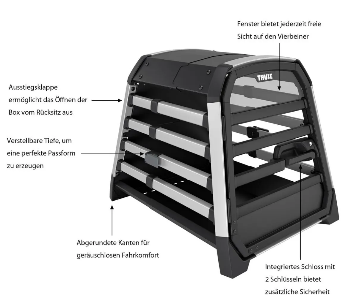 THULE® Allax S Hundetransportbox, ca. B58/H55/T72-80 cm