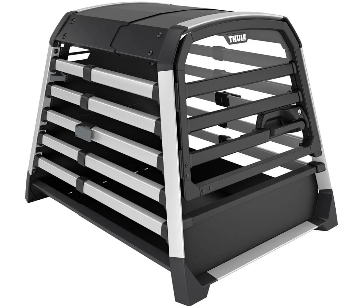 THULE® Allax threshold compatible M Hundetransportbox für Fahrzeuge mit Ladekante, ca. B65/H65/T82-90 cm