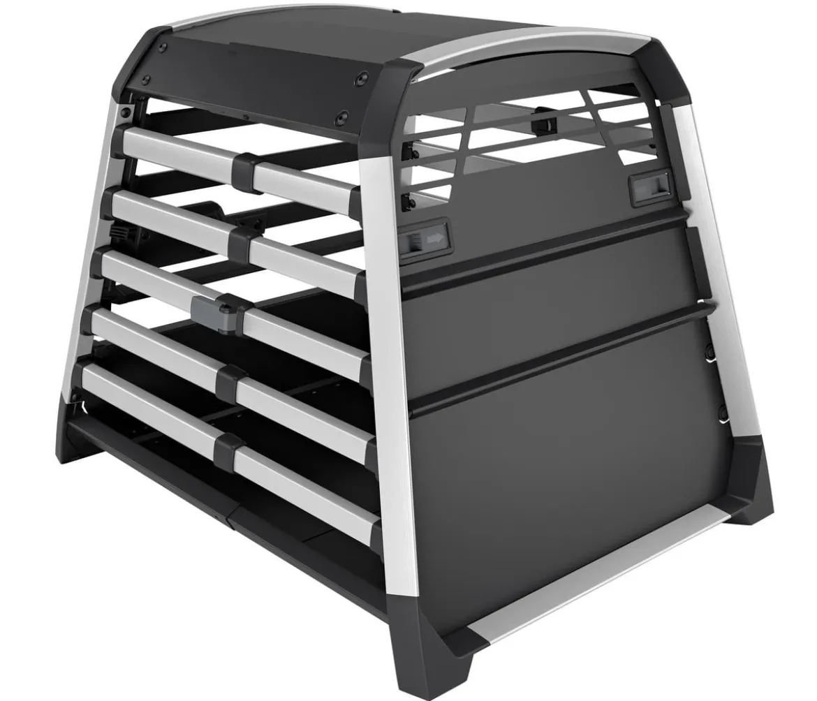 THULE® Allax threshold compatible L Compact Hundetransportbox für Fahrzeuge mit Ladekante, ca. B69/H70/T87-93 cm