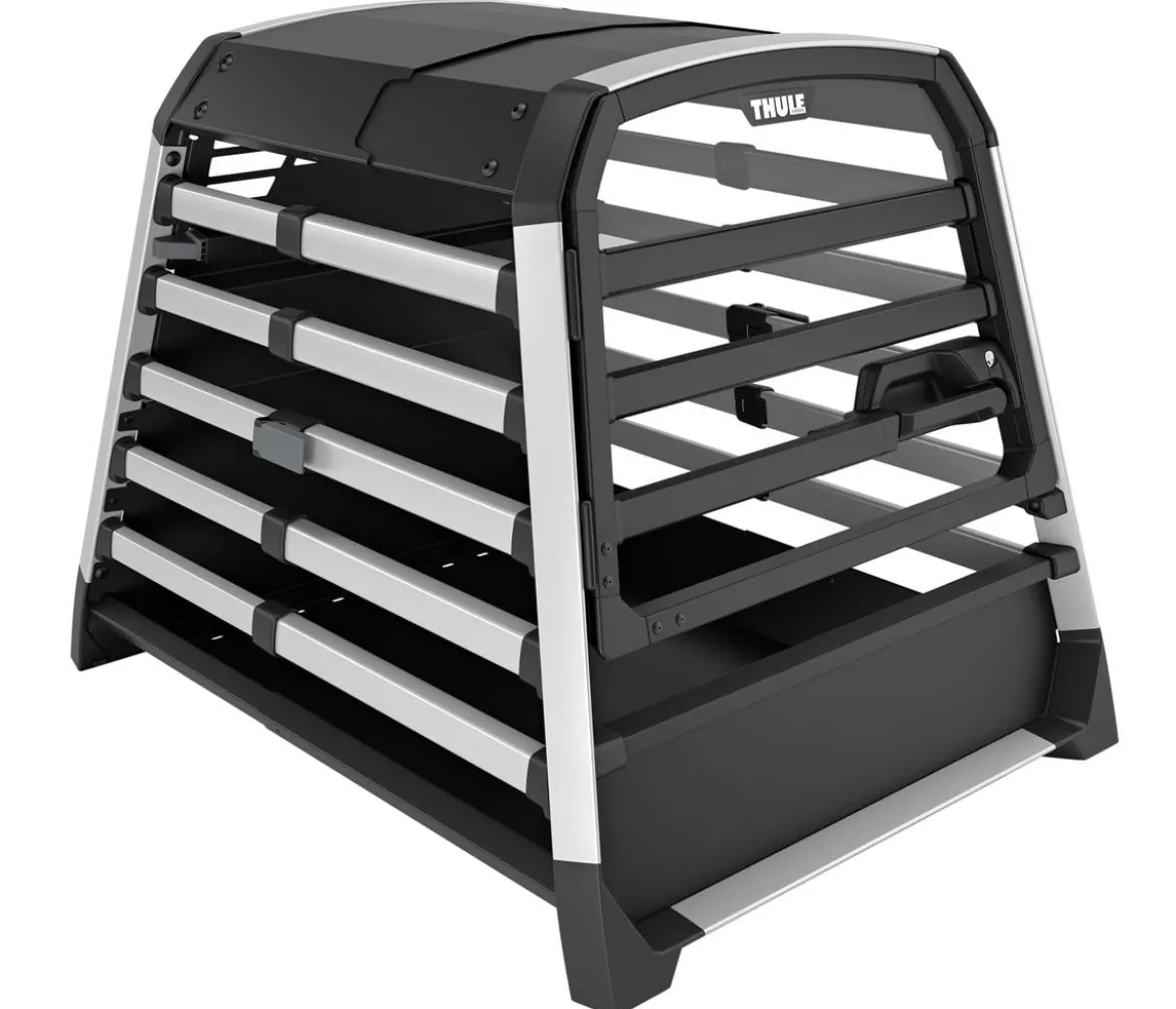 THULE® Allax threshold compatible L Compact Hundetransportbox für Fahrzeuge mit Ladekante, ca. B69/H70/T87-93 cm