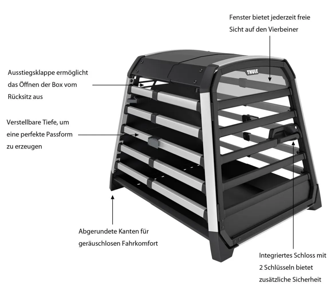 THULE® Allax XL Compact Hundetransportbox, ca. B73/H70/T89-94 cm